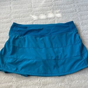 Lululemon Pace Rival MR Skirt 12” Hawaiian Blue  Size 6 like new
